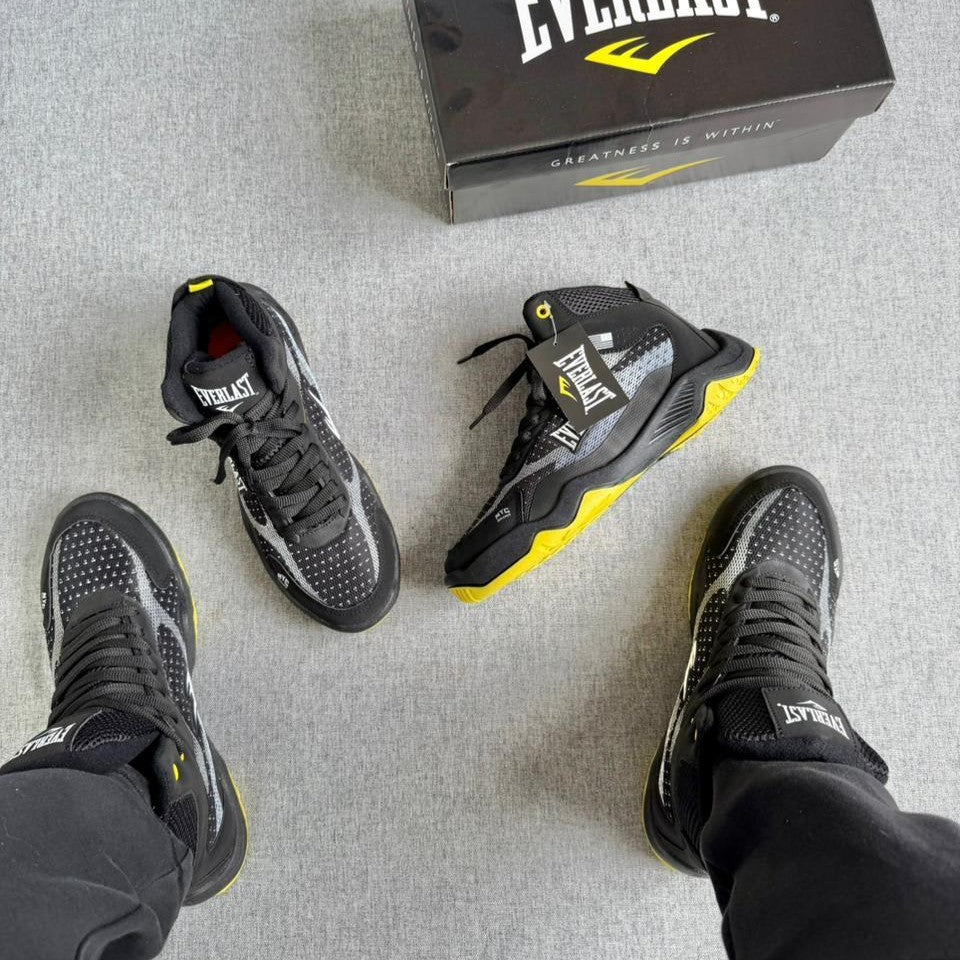 Tênis Everlast Preto/Branco/Amarelo