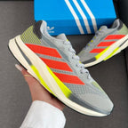 Tênis Adidas Sport Cinza/Laranja Neon Primeira Linha