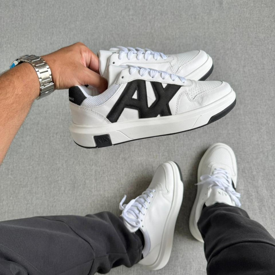 Tênis Armani Luxo – Branco/Preto
