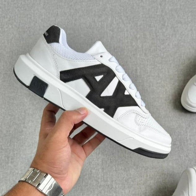 Tênis Armani Luxo – Branco/Preto