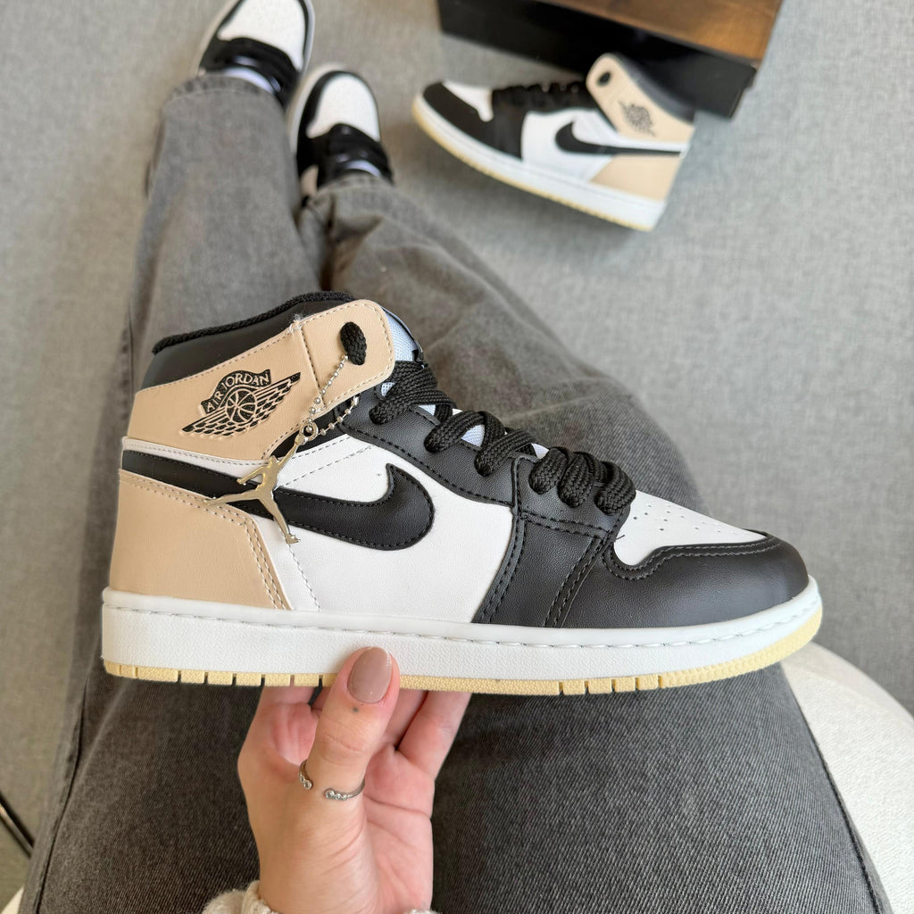 Tênis Nike Air Jordan High – Preto / Branco / Rose Premium
