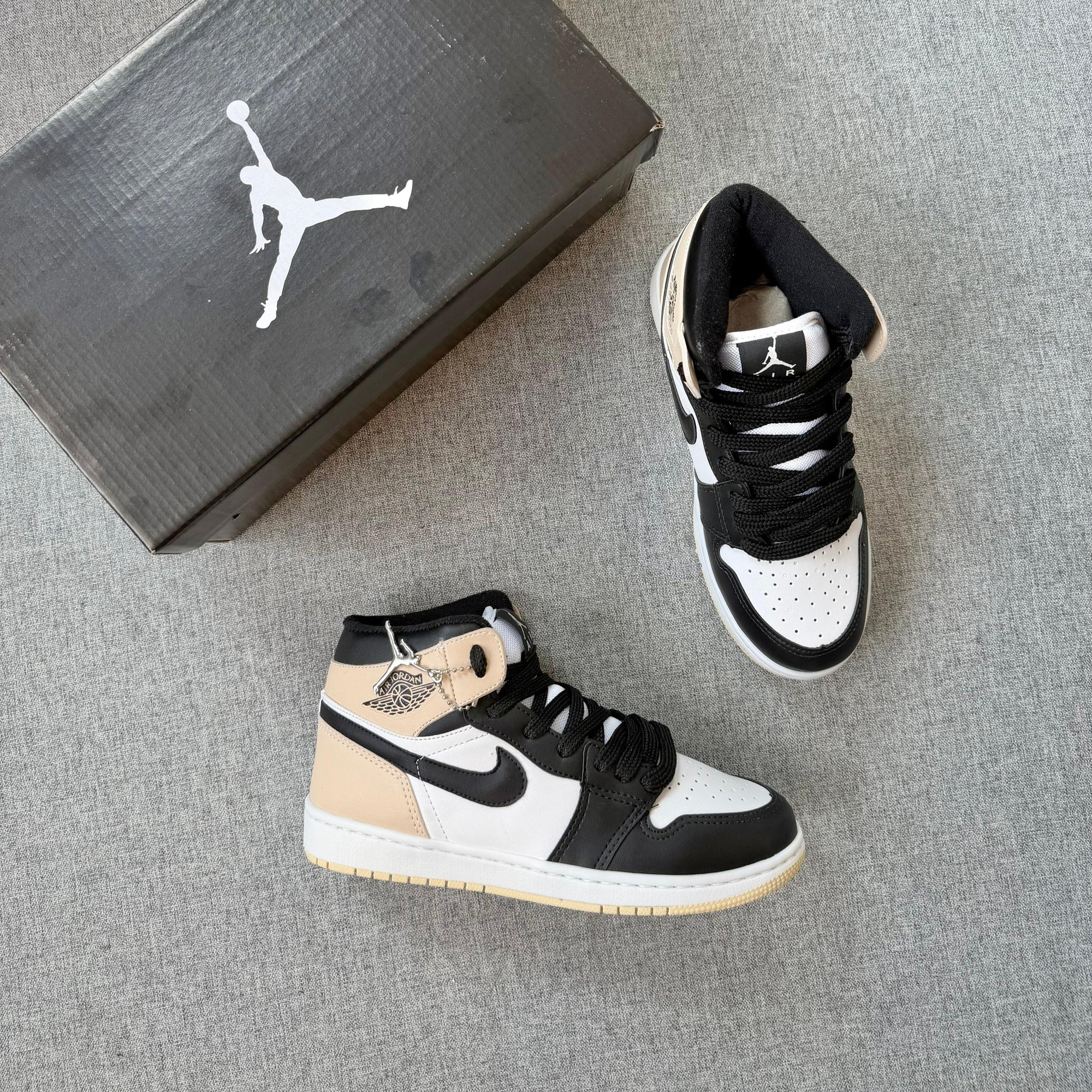 Tênis Nike Air Jordan High – Preto / Branco / Rose Premium