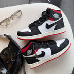 Tênis Nike Air Jordan High – Branco / Preto / Vermelho Premium