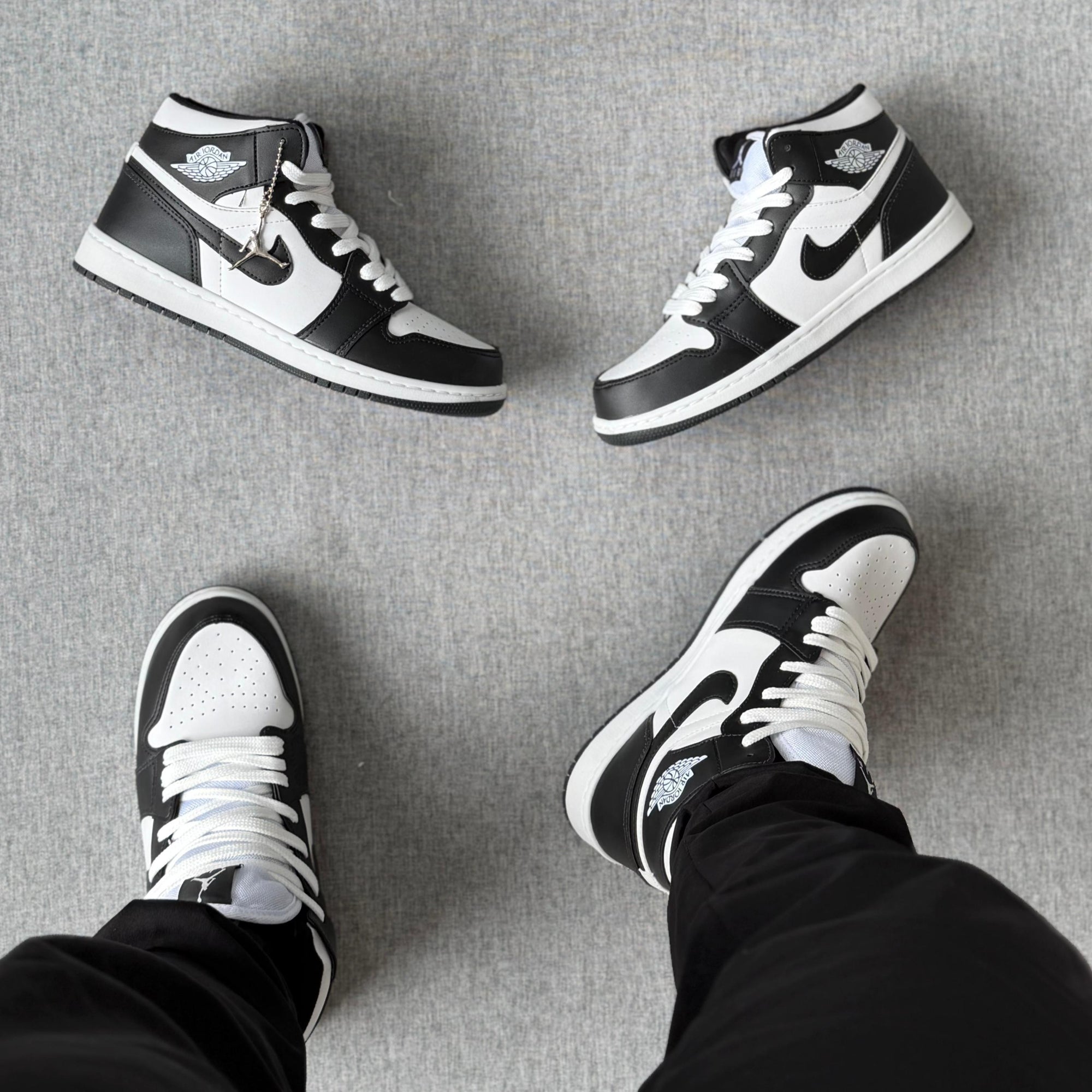 Tênis Nike Air Jordan High – Branco / Preto Premium