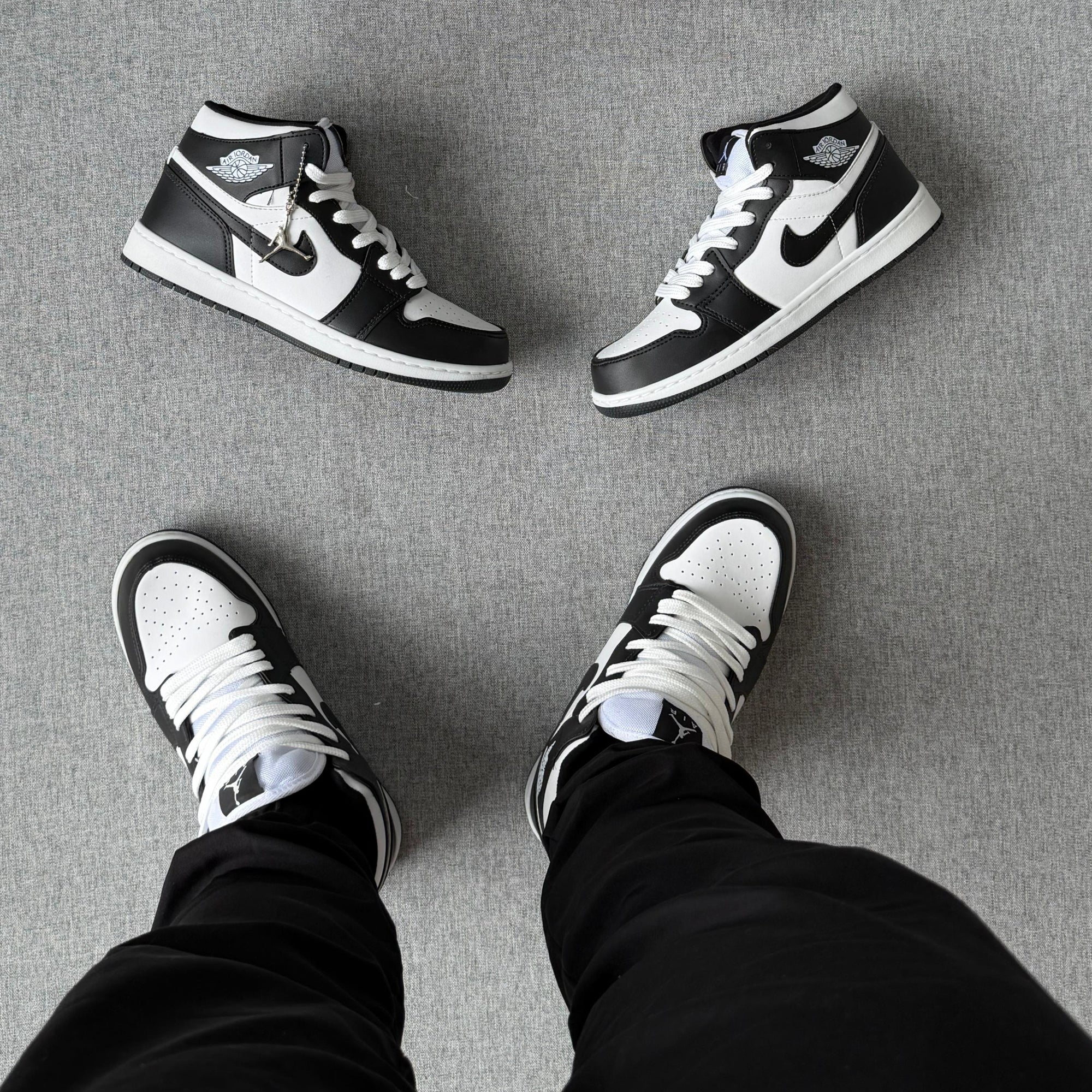 Tênis Nike Air Jordan High – Branco / Preto Premium