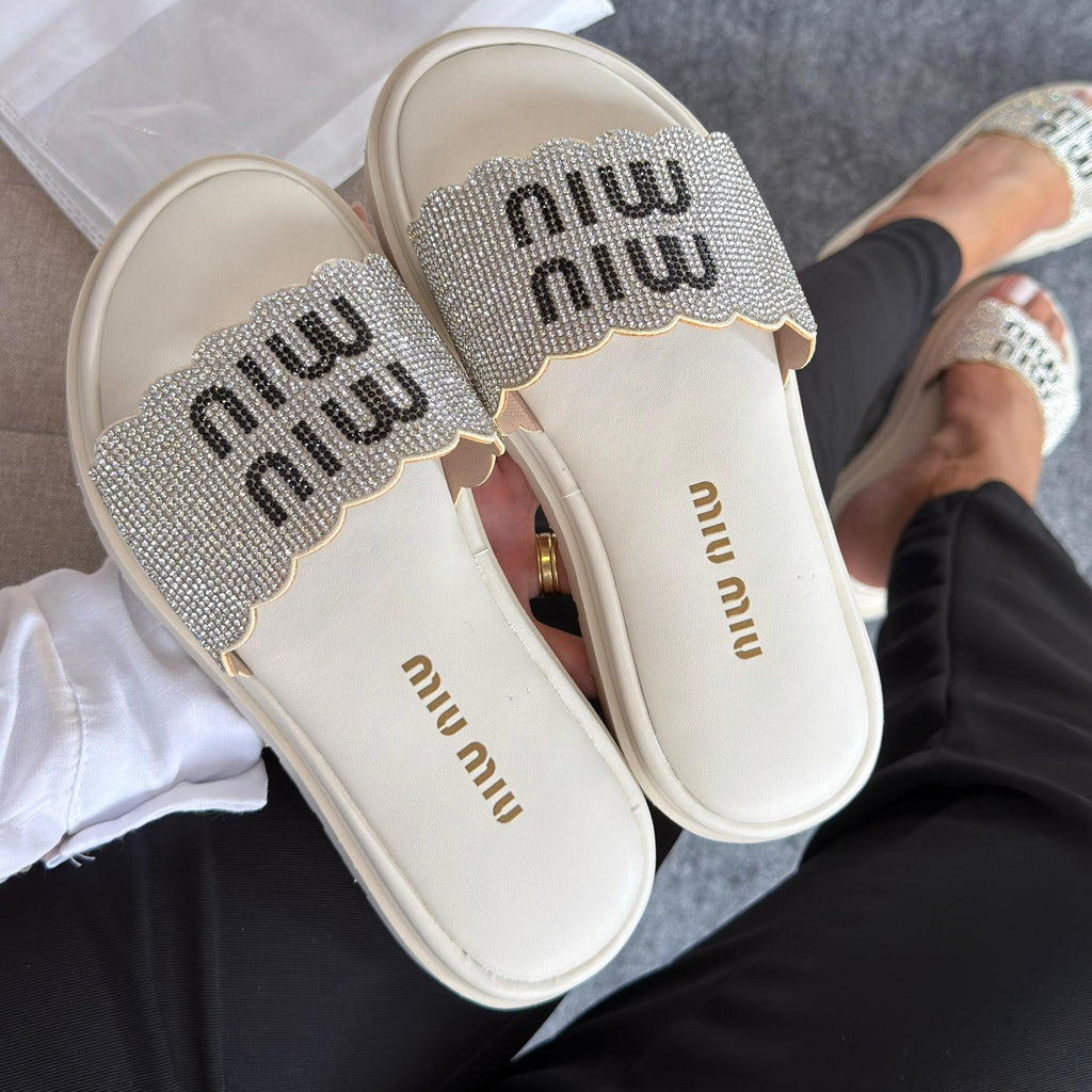 Papete Miu Miu Strass – Off White