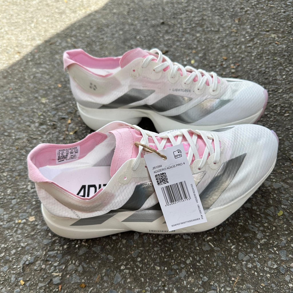 Adidas Adizero Adios Pro 4 – Branco/Rosa/Prata