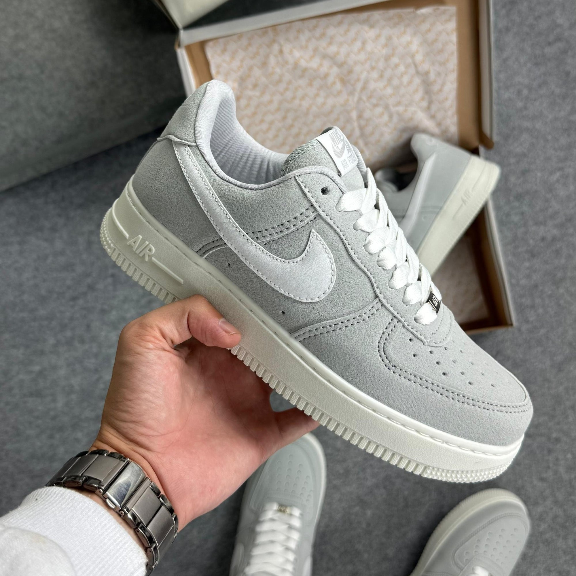 Tênis Air Force Linha Luxo Cromo Branco