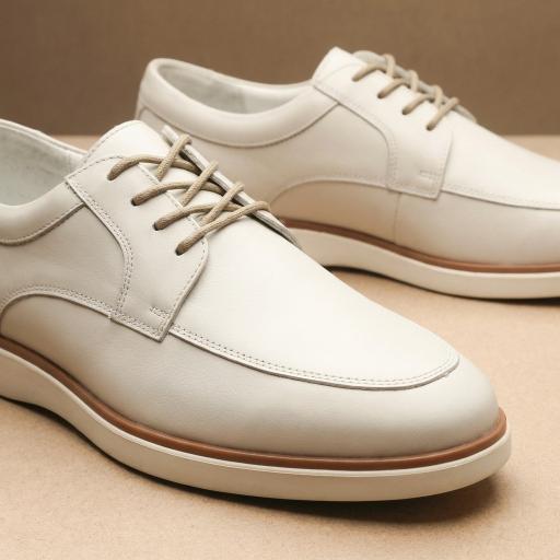 Sapato Oxford Hugo Boss Branco Gelo (Couro Legítimo )Masculino Premium Social