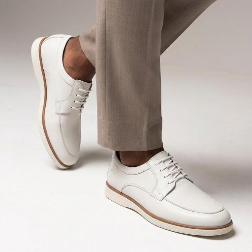 Sapato Oxford Hugo Boss Branco Gelo (Couro Legítimo )Masculino Premium Social