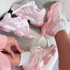 Tênis New Balance 9060 Couro Legítimo Chiclete