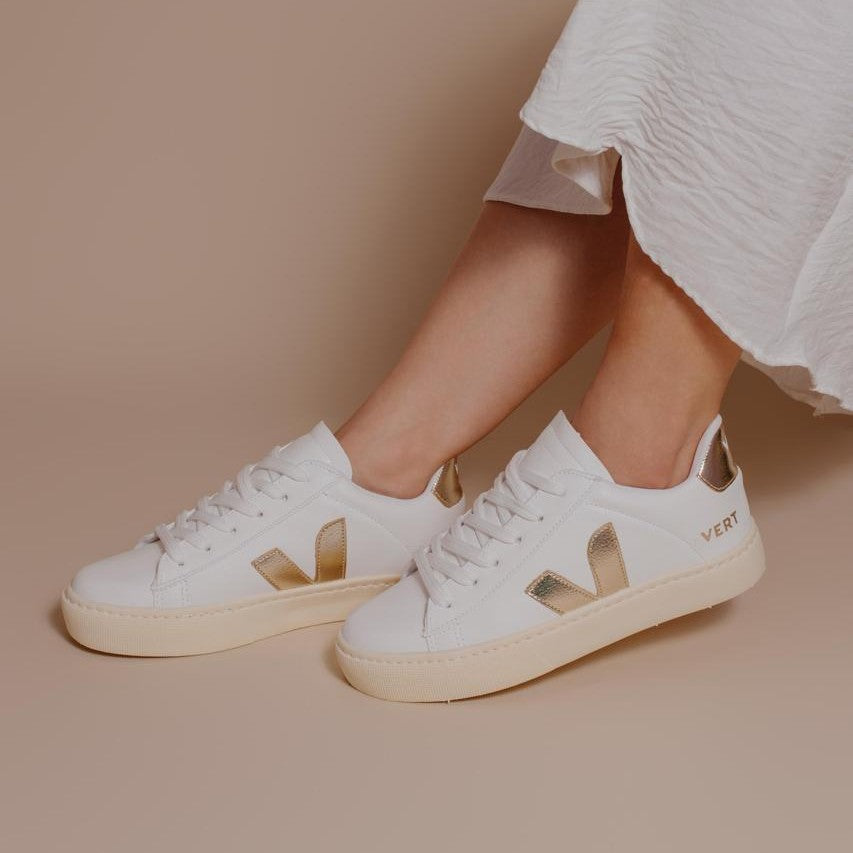 Tênis Esplar Branco / Dourado