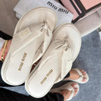 Sandália Miu Miu Plataforma Off White