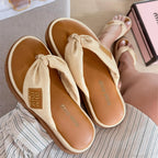 Chinelo Miu Miu Plataforma Bege