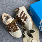 Tênis Adidas Superstar Plataforma Off Marrom