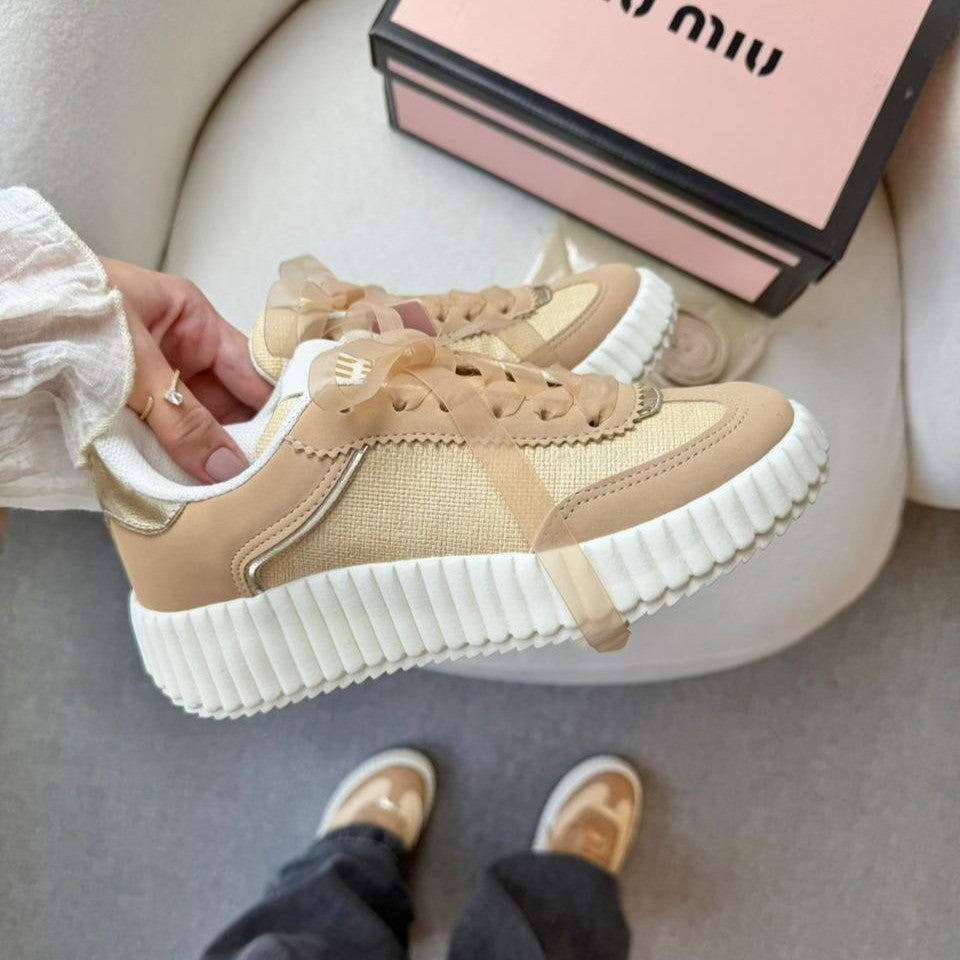 Tênis Casual Miu Miu — Nude