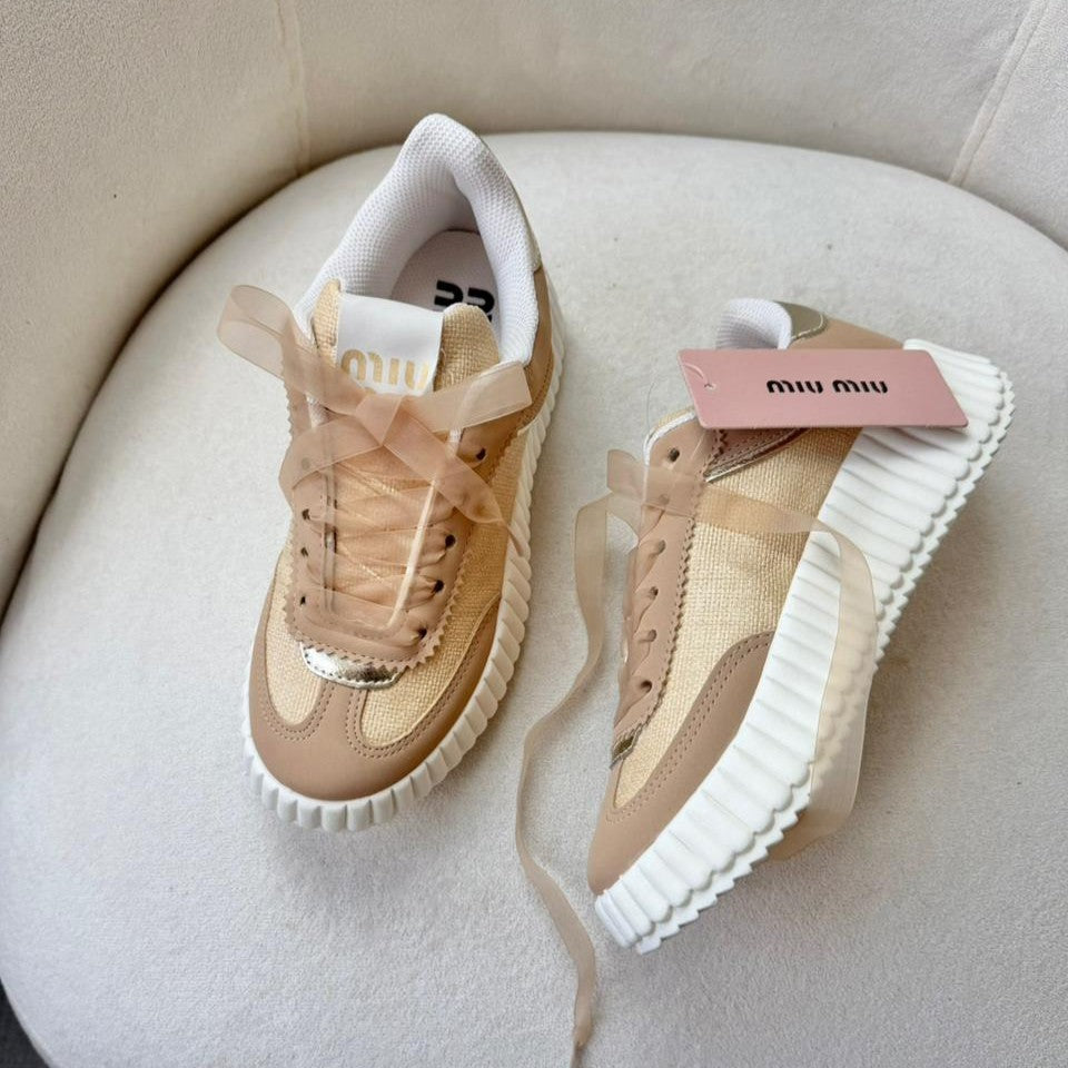 Tênis Casual Miu Miu — Nude