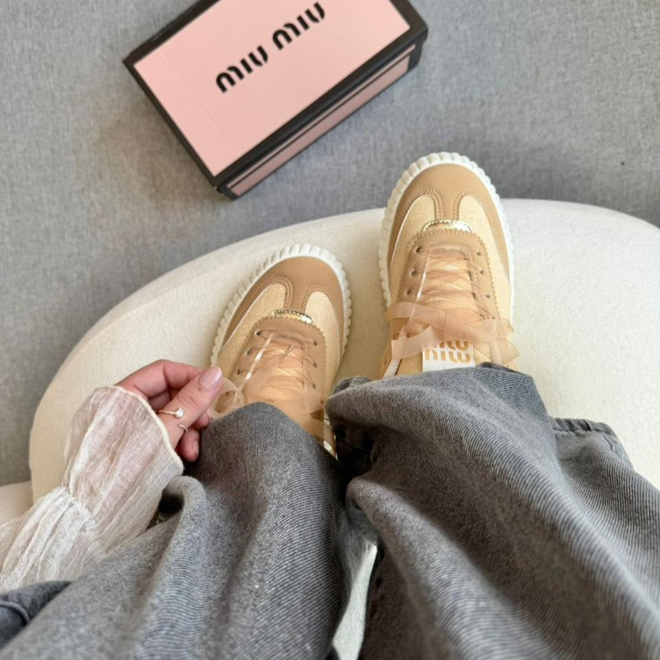 Tênis Casual Miu Miu — Nude