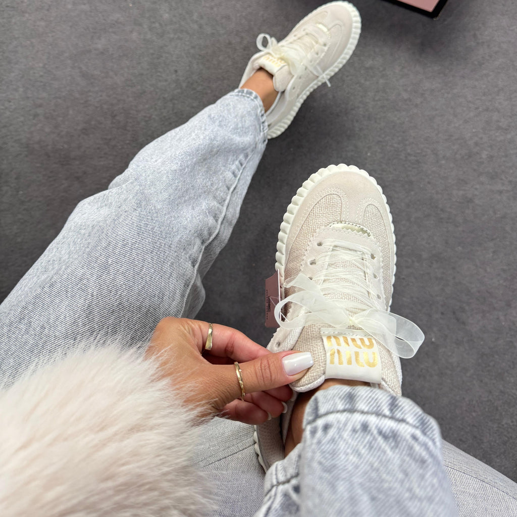 Tênis Casual Miu Miu Quenz Off White