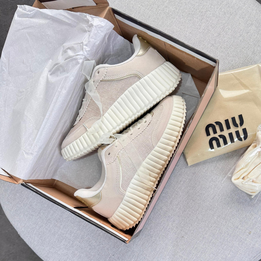 Tênis Casual Miu Miu Quenz Off White