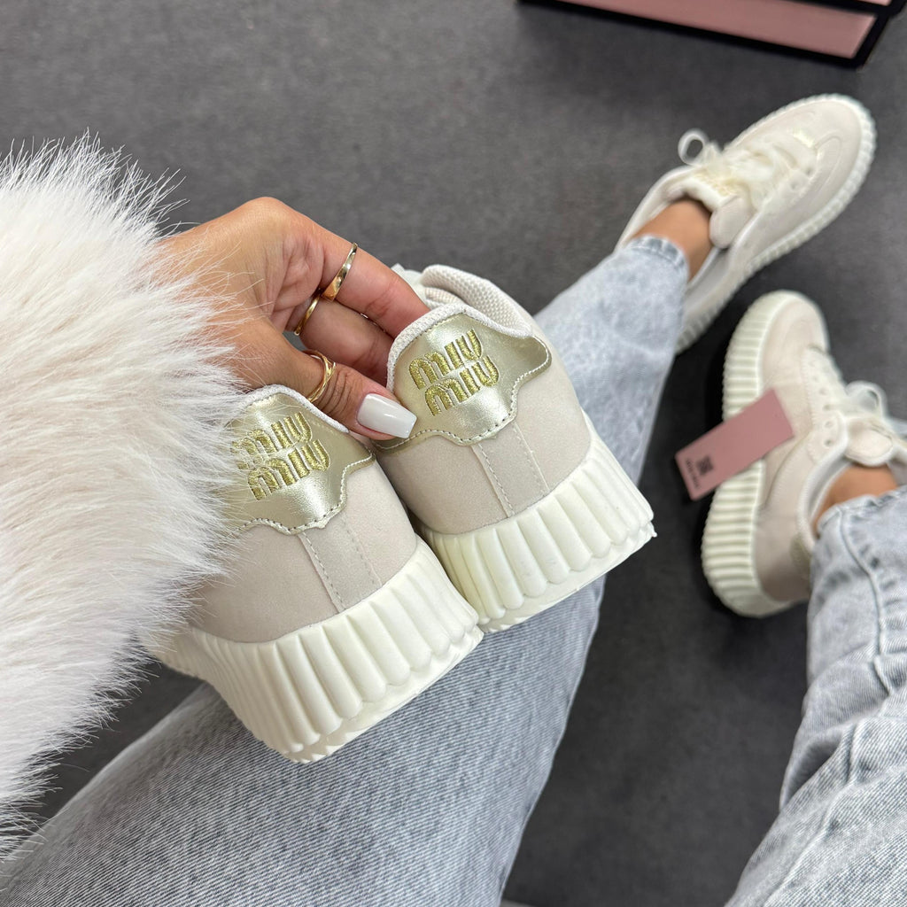 Tênis Casual Miu Miu Quenz Off White