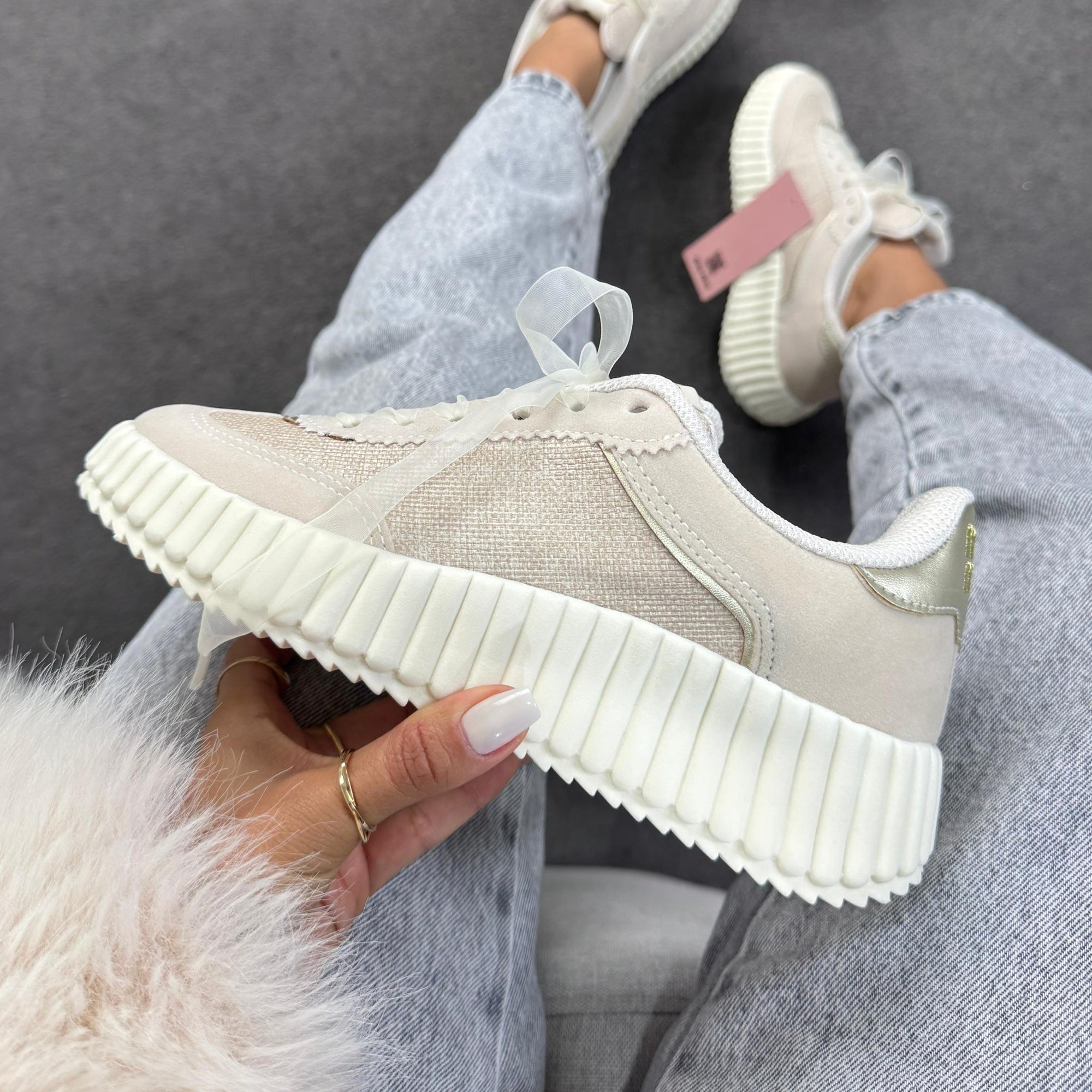 Tênis Casual Miu Miu Quenz Off White