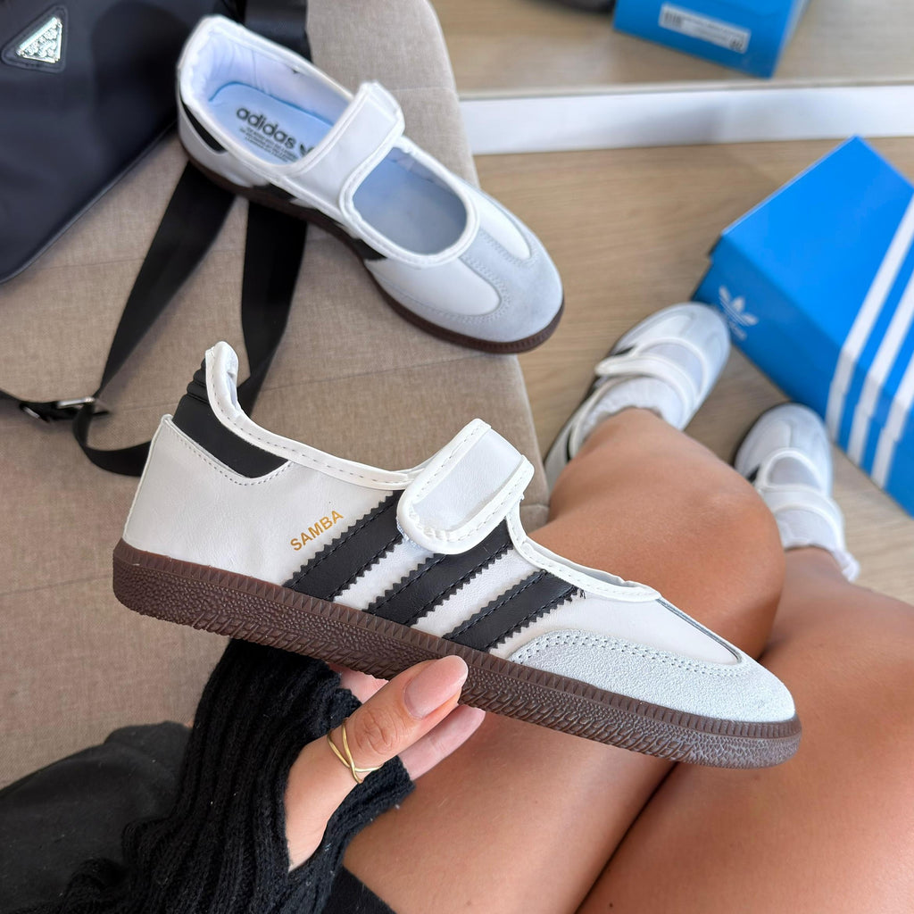 Tênis Adidas Samba Mary Jane Branco/Preto
