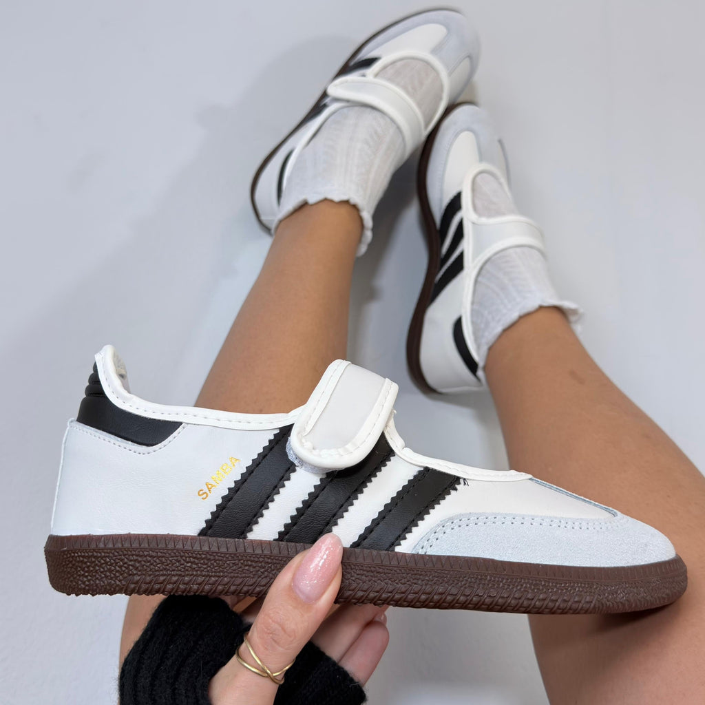 Tênis Adidas Samba Mary Jane Branco/Preto