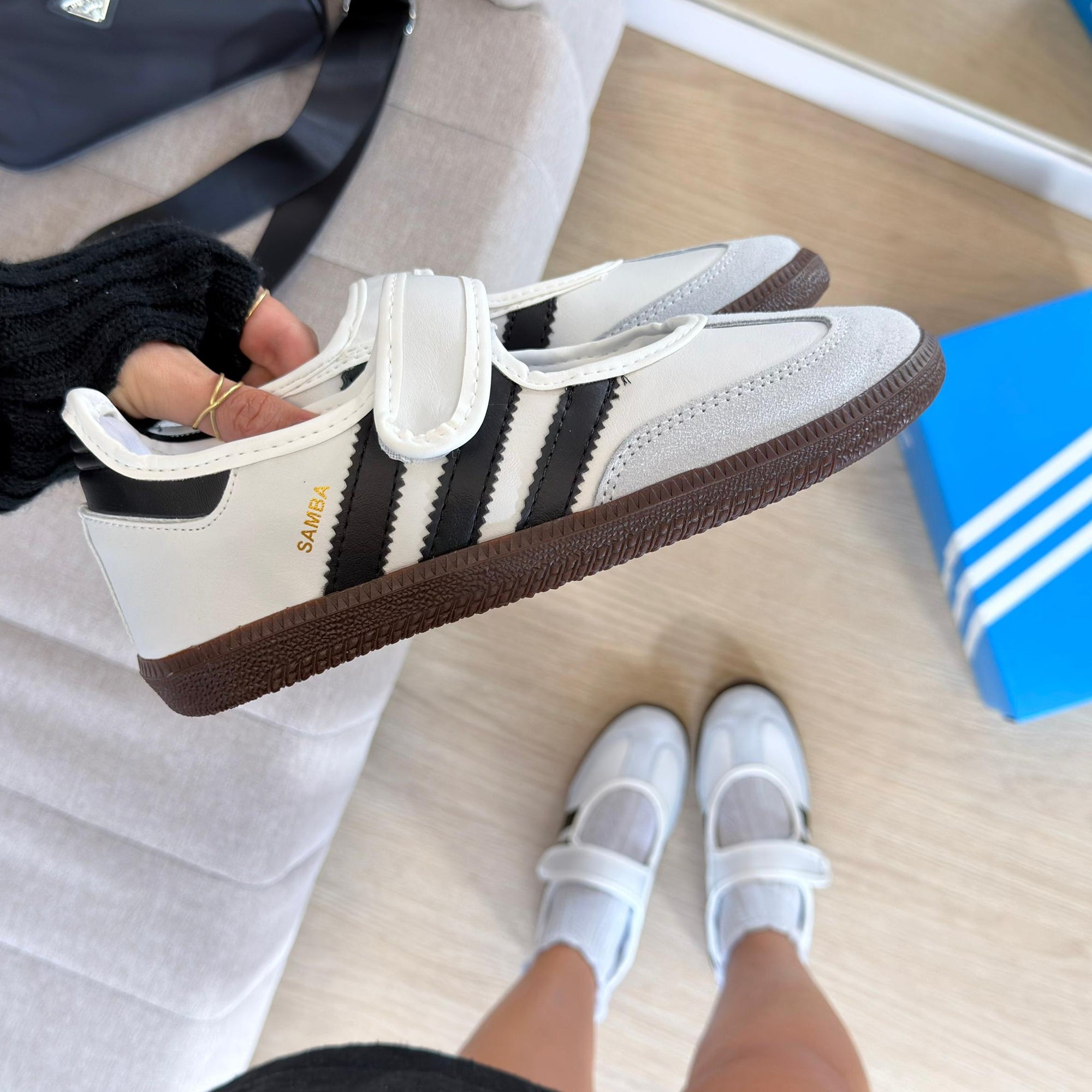 Tênis Adidas Samba Mary Jane Branco/Preto