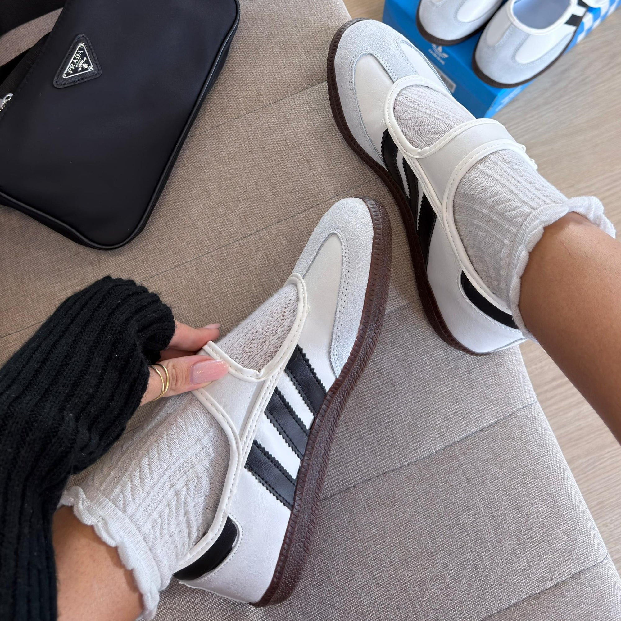 Tênis Adidas Samba Mary Jane Branco/Preto