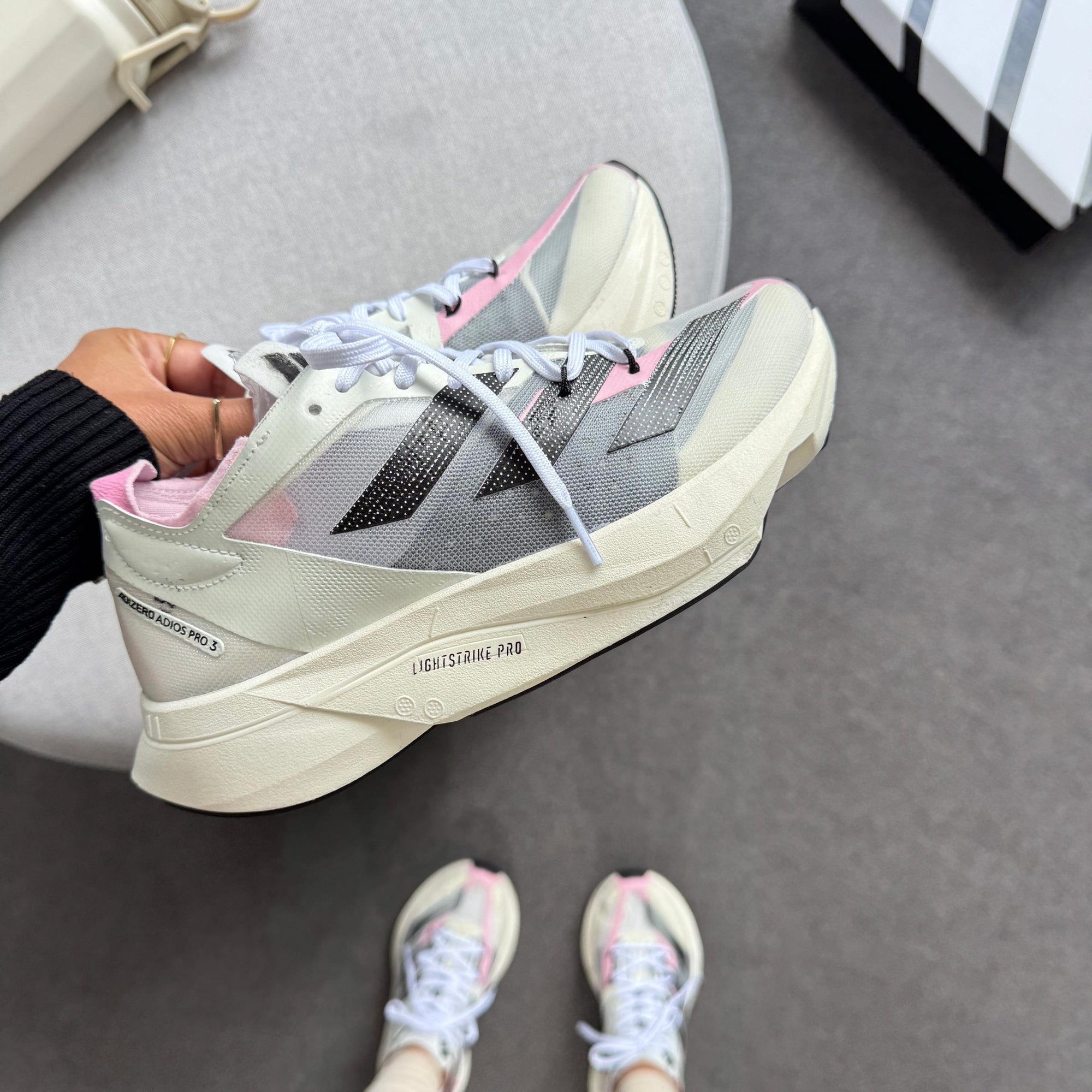 Adidas Adizero Adios Pro 3 Branco/Preto/Rosa