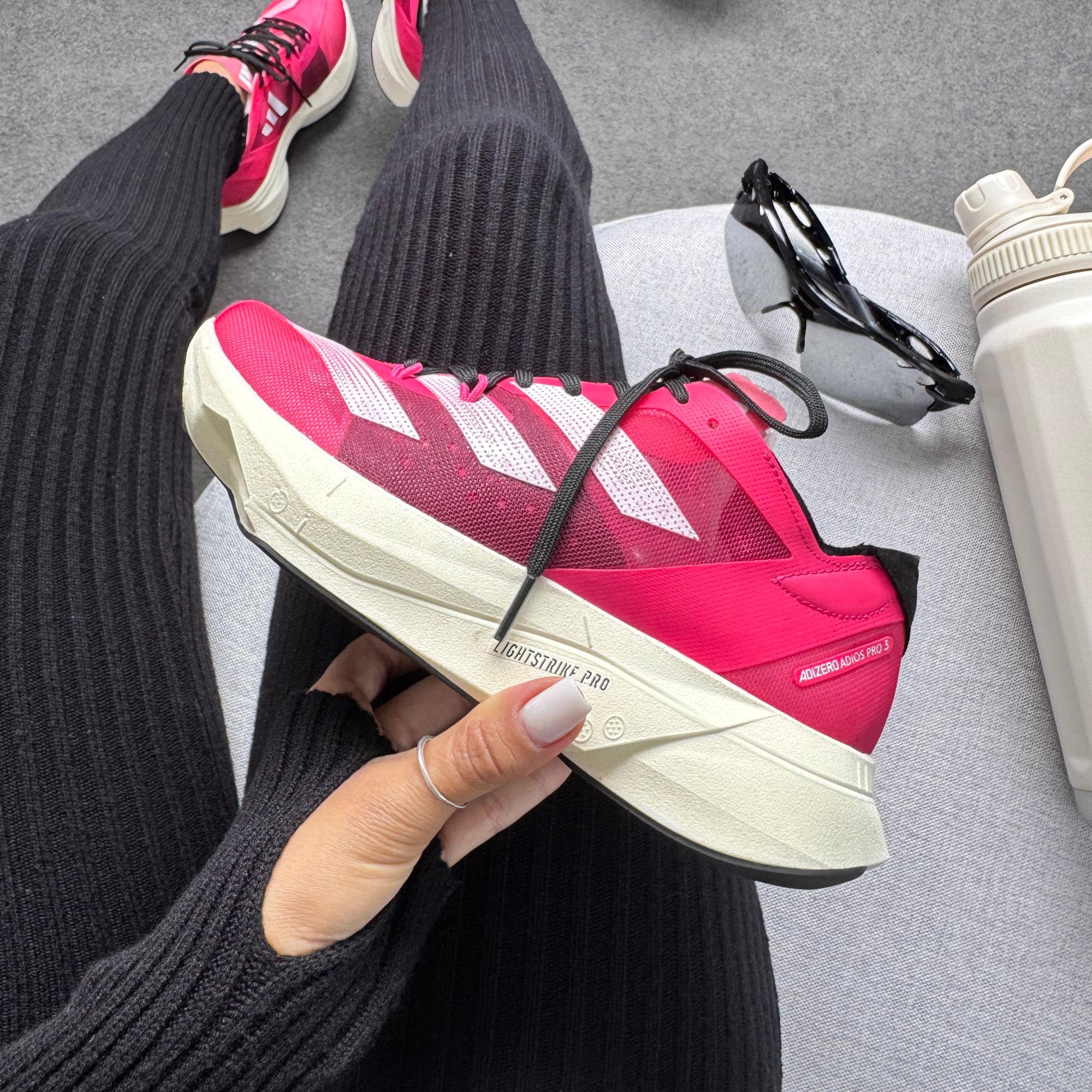 Tênis Adidas Adizero Adios Pro 3 Rosa/Preto