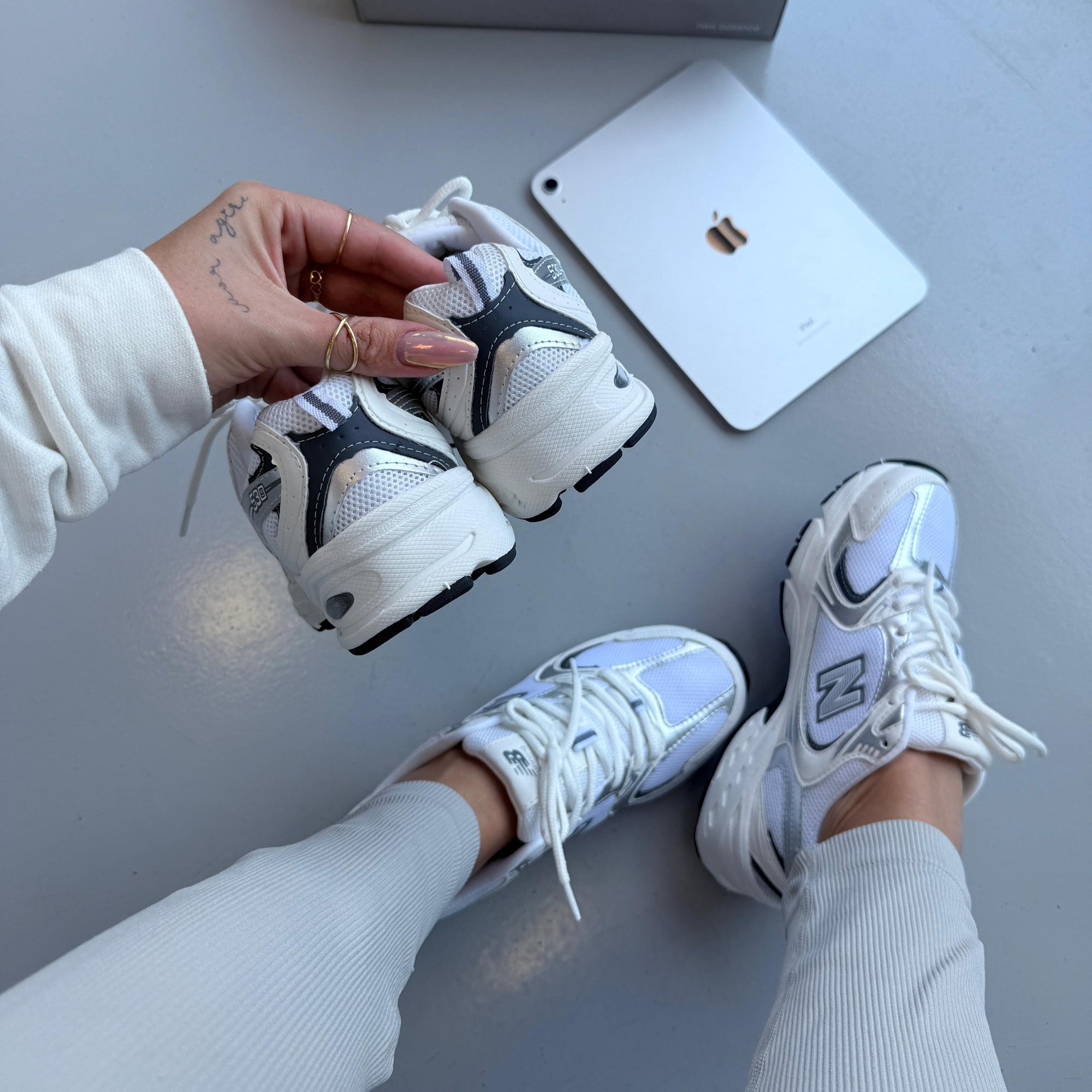 New Balance 530 Retrô – Branco/Chumbo