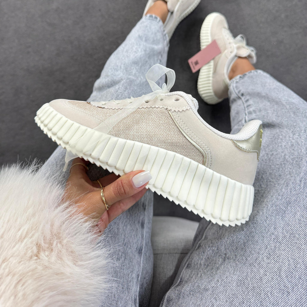 Tênis Casual Quenz Miu Miu Off/Off
