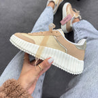Tênis Casual Quenz Miu Miu Dakar Palha/Amêndoa/Ouro