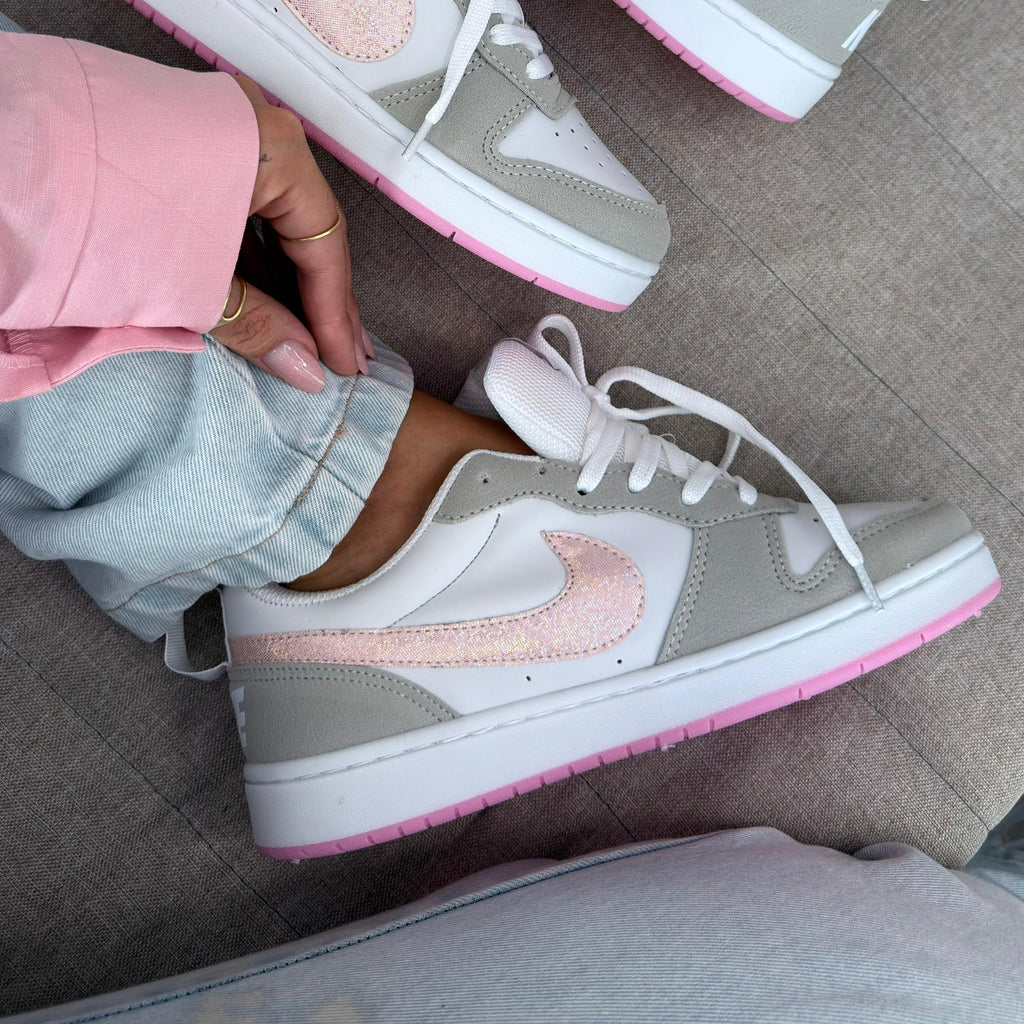 Tênis Court Borough Low Recraft – Cinza/Rosa