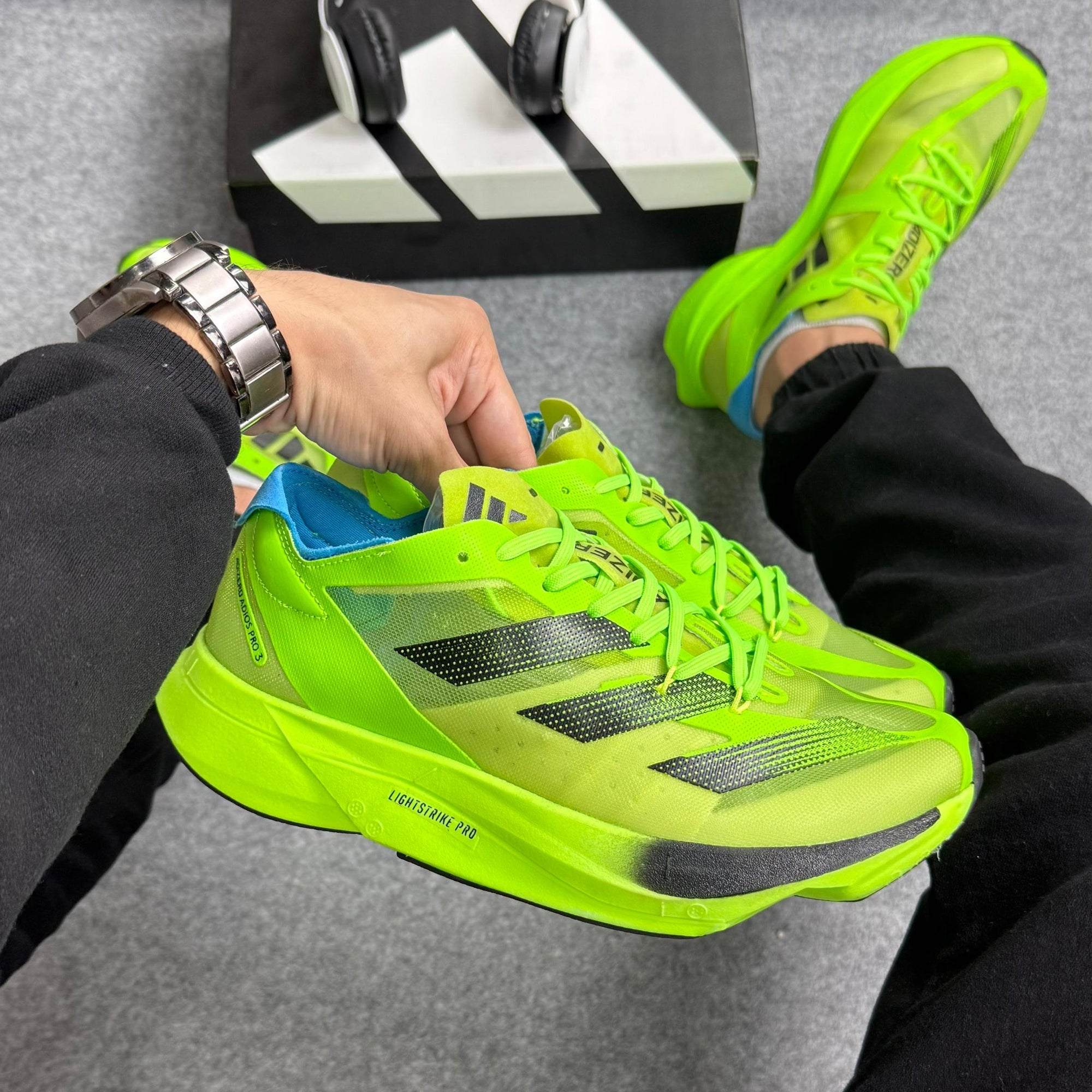 Tênis Adidas Adizero Adios Pro 3 Pulse – Verde Flúor
