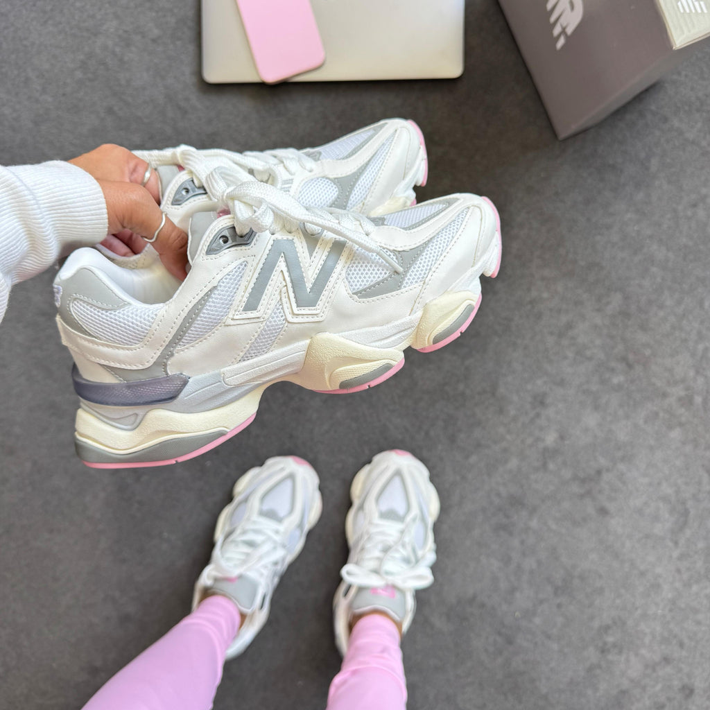 Tênis New Balance 9060 Prime – Branco/Cinza/Rosa
