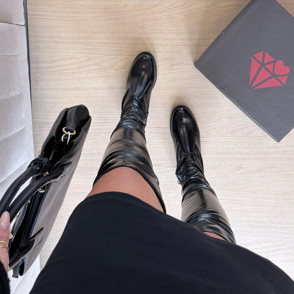 Bota Over-The-Knee Linha Luxo – Preto