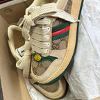 Gucci Screener de Couro – Off/Verde