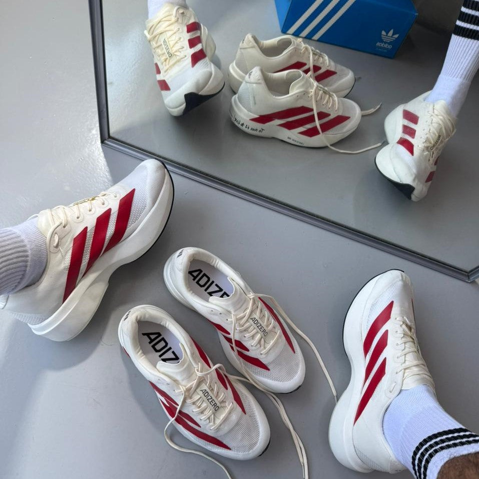 Adidas Adizero Evo SL – Bege/Vermelho