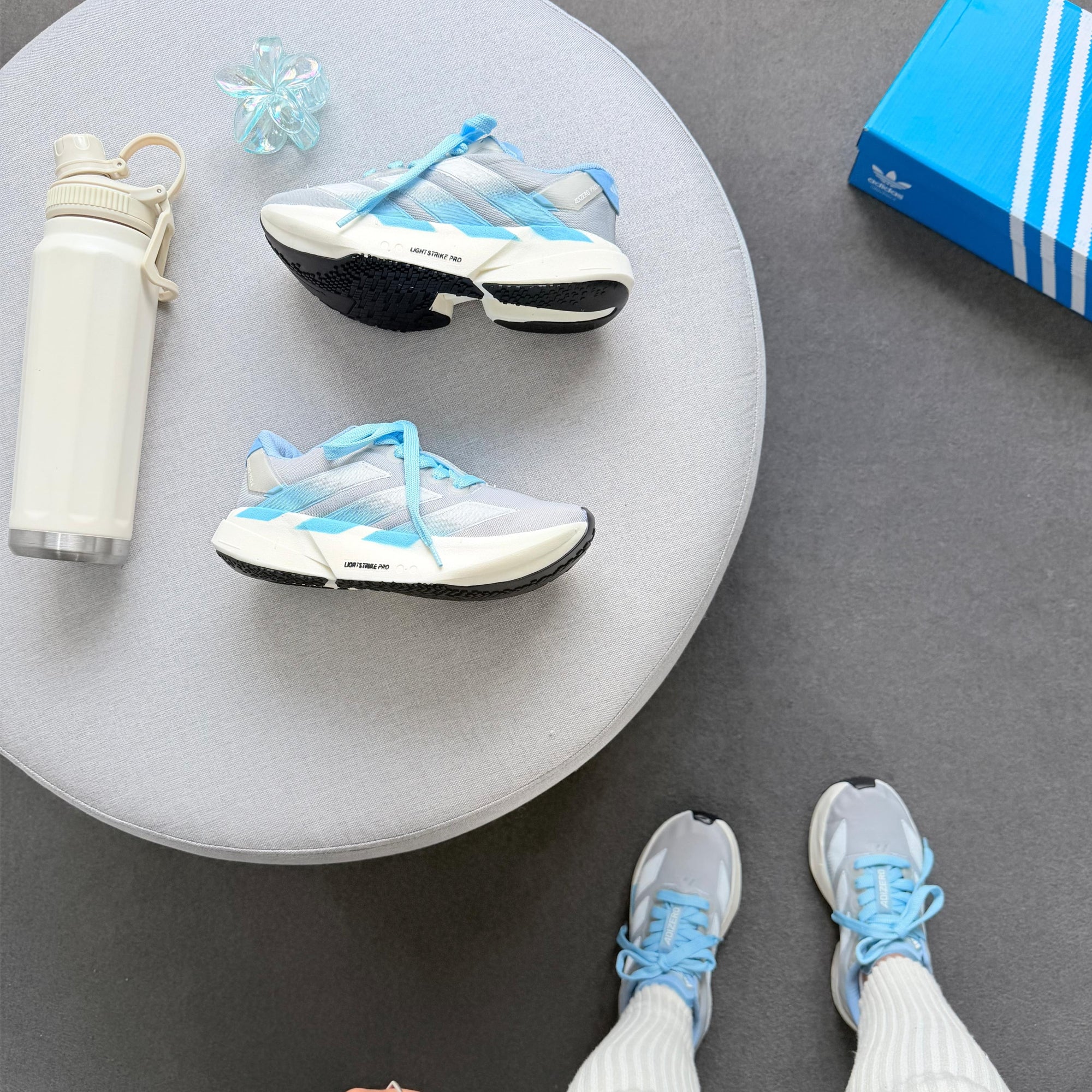 Adidas Adizero Adios Pro 4 – Cinza/Celeste