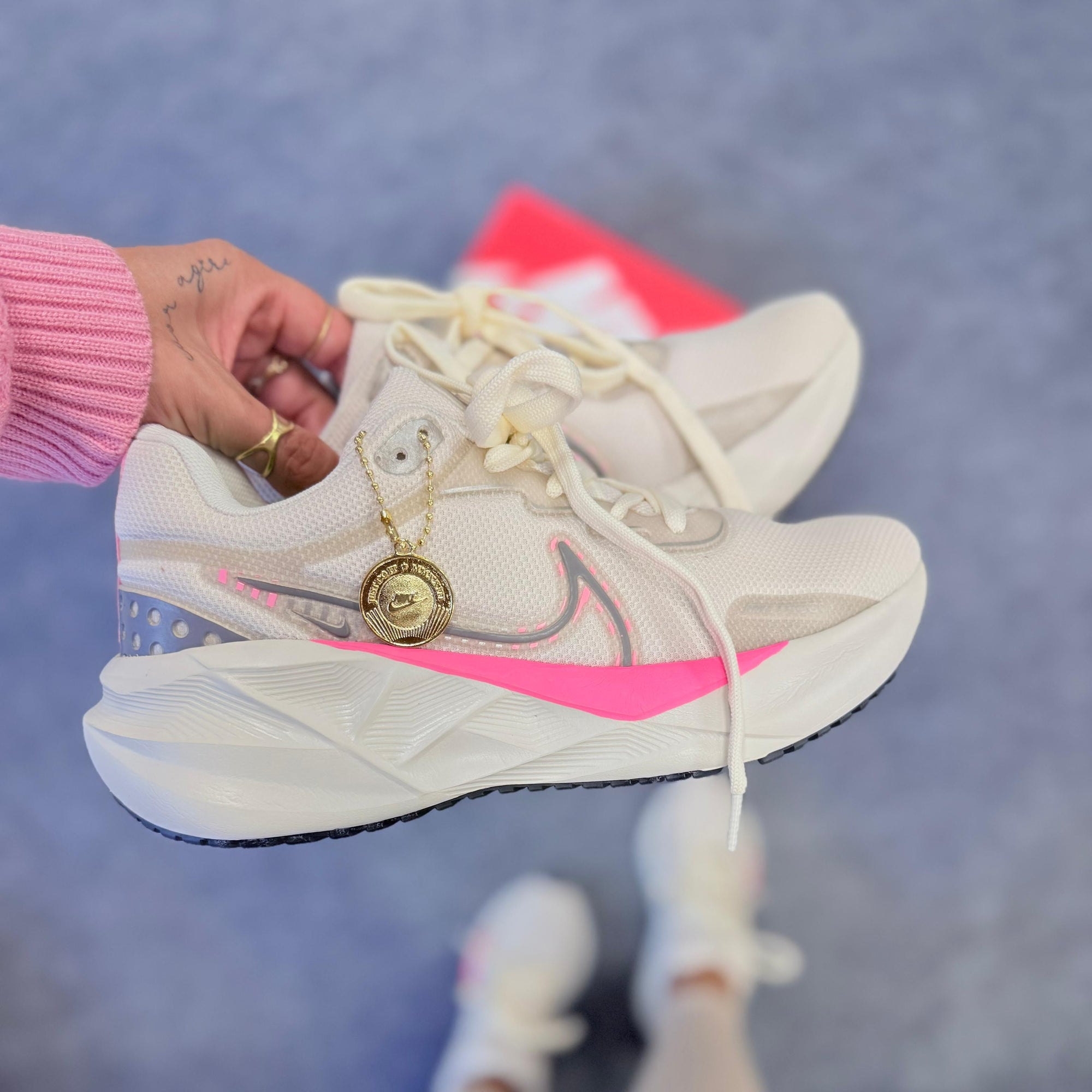 Nike Zoom React – Off/Rosa (Linha Luxo)