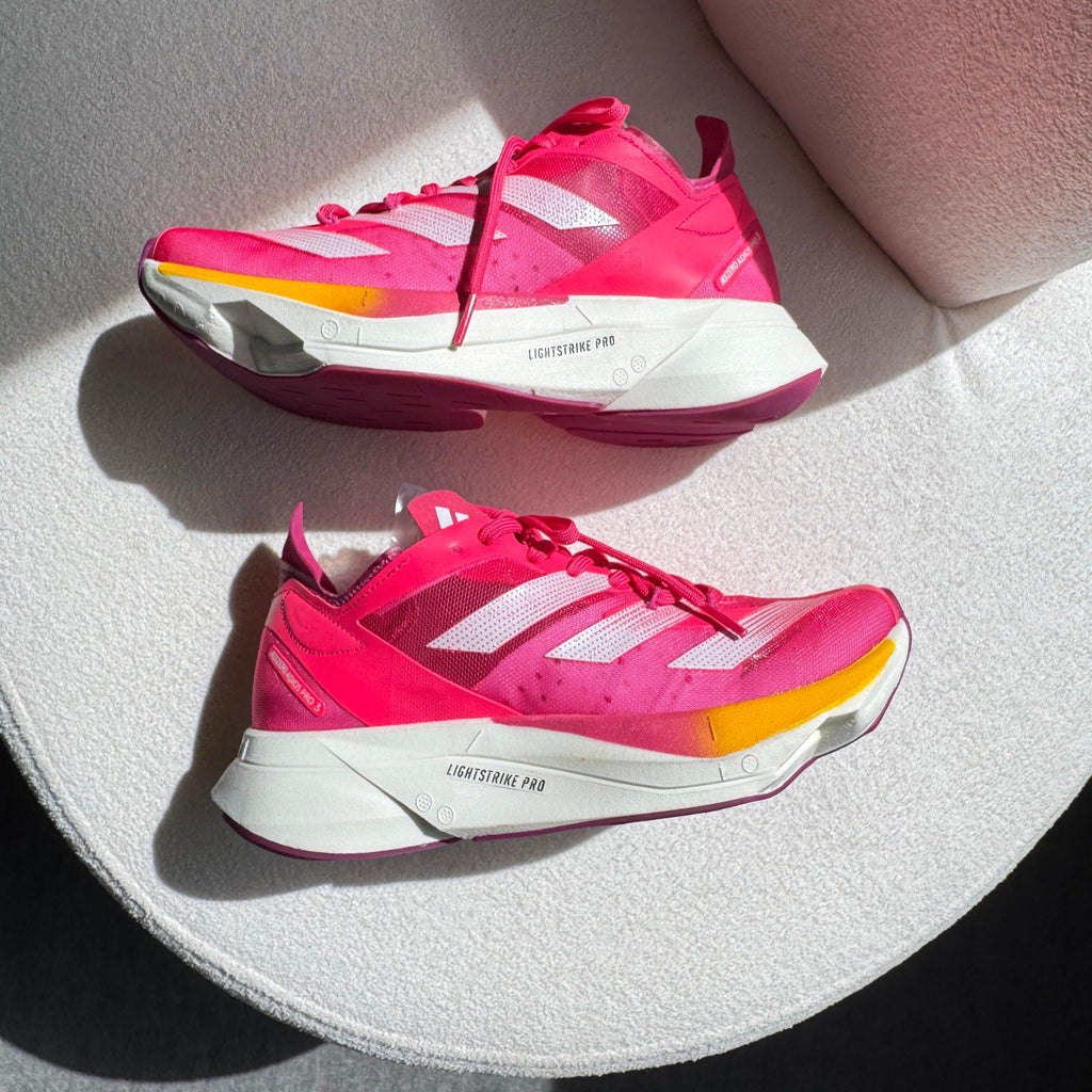 Adidas Adizero Adios Pro 3 – Pink/Off/Amarelo (Premium)
