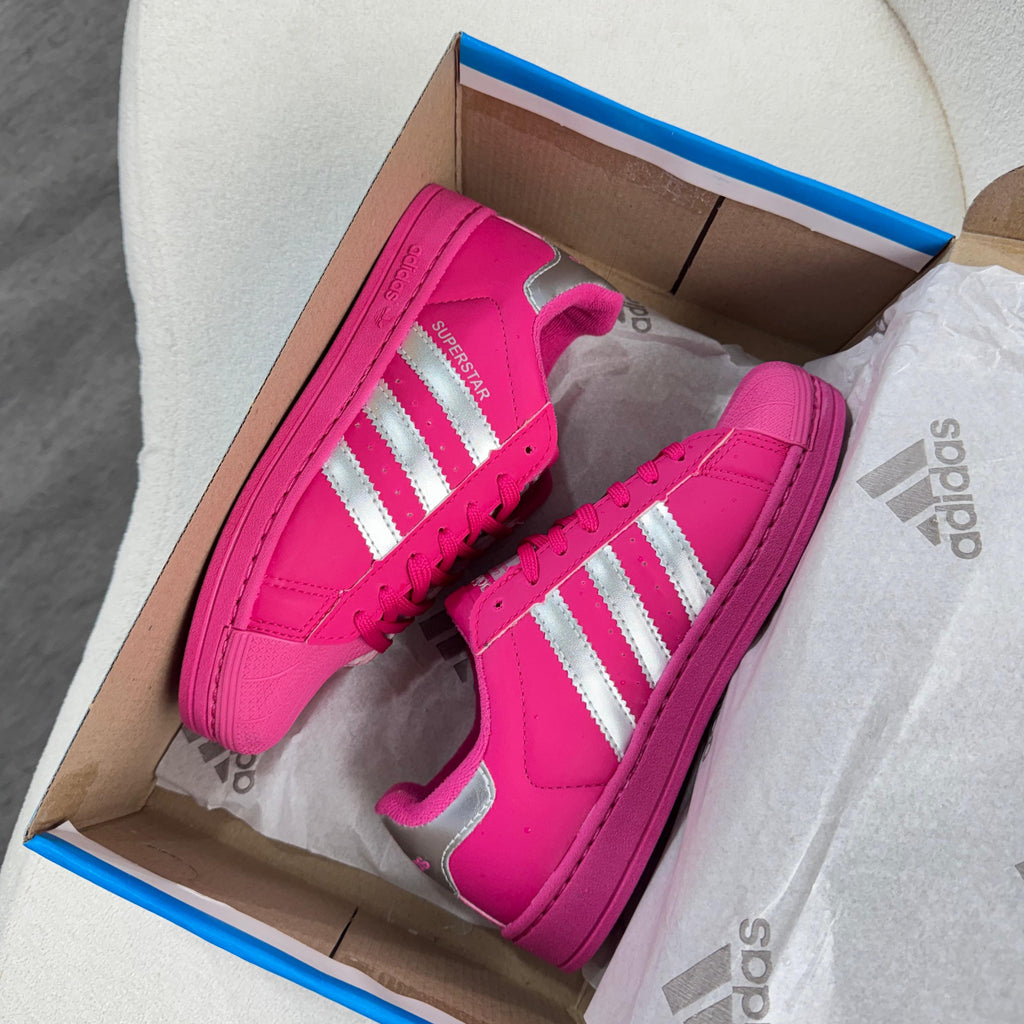 Tênis Adidas Superstar Boca Rosa Pink/Prata 💋🩷✨