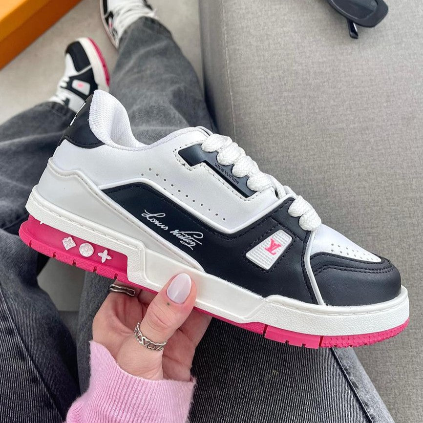 Tênis Louis Vuitton Trainer 54 Branco/Pink Premium