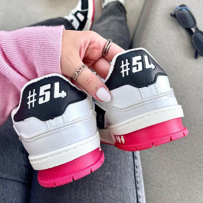 Tênis Louis Vuitton Trainer 54 Branco/Pink Premium