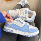 Tênis Louis Vuitton Trainer 54 Branco/Azul BB Premium