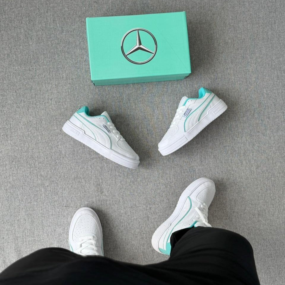 Tênis Puma Mercedes 2.0 – Branco/Verde Água