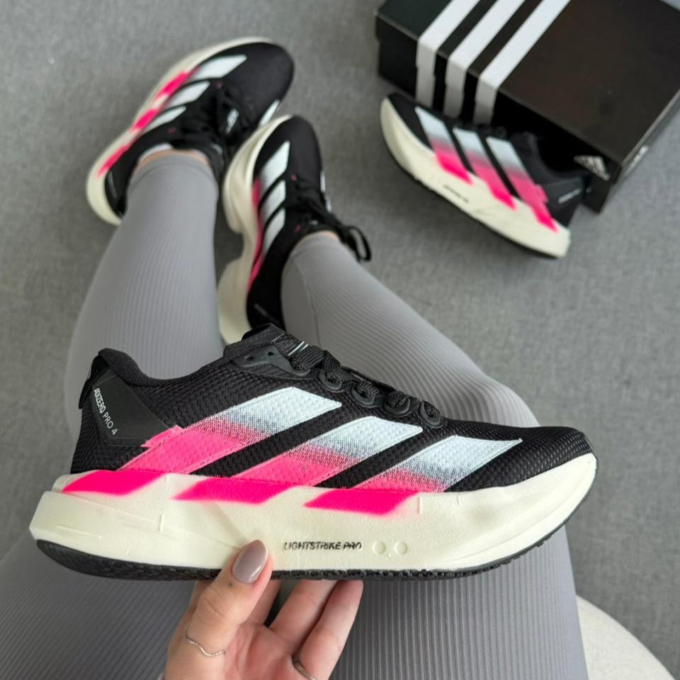 Tênis Adidas Adizero Adios Pro 4 Preto/Branco/Rosa